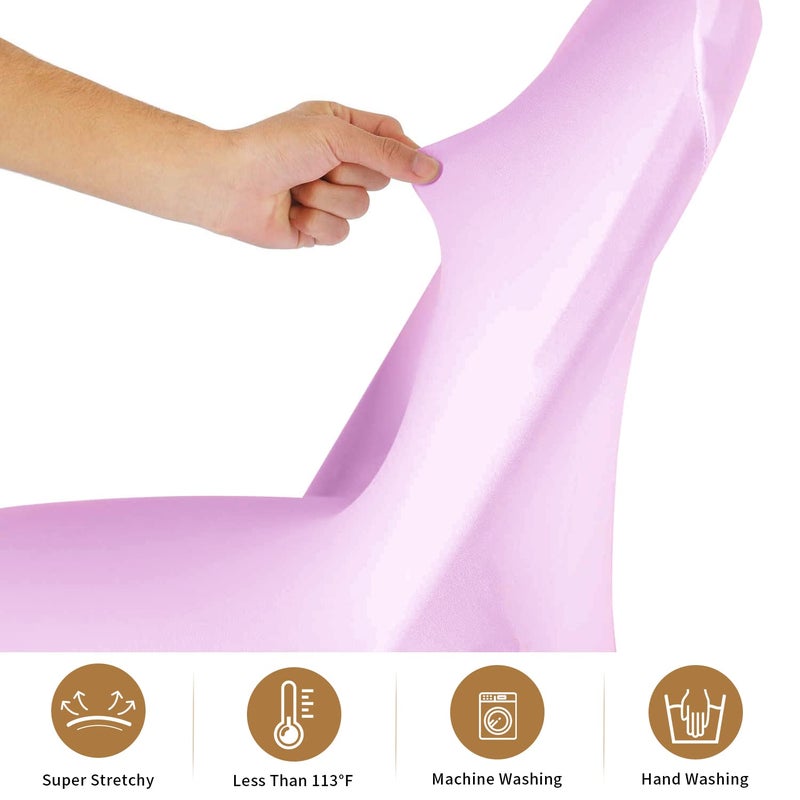 ManMengJi Spandex Folding Chair Covers, Lavender Folding Chair Covers 6 PCS, Universal Fitted Chair Slipcovers for Wedding, Party, Banquet, Holidays, Celebration - Image 3