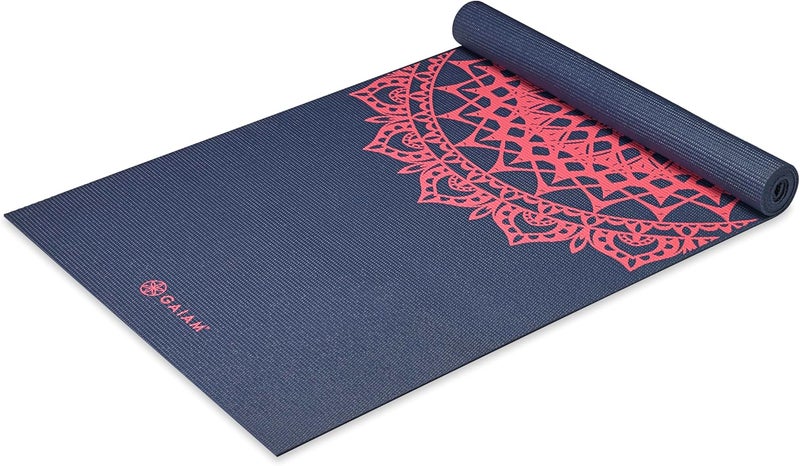 Gaiam Print Yoga Mat, Non Slip Exercise & Fitness Mat for All Types of Yoga, Pilates & Floor Exercises - Image 1