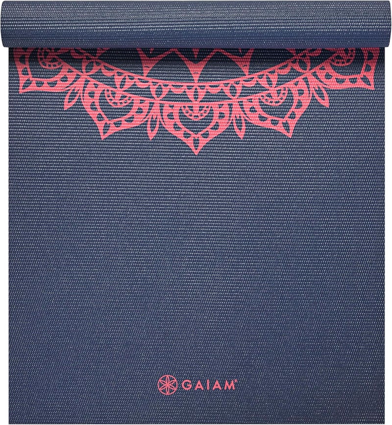 Gaiam Print Yoga Mat, Non Slip Exercise & Fitness Mat for All Types of Yoga, Pilates & Floor Exercises - Image 2