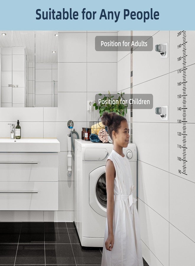 Hibbent Showerhead Holder, Strong Adhesive and Waterproof Handheld Shower Holder and Bracket, Height Adjustable Shower Wand Holder, Wall Mount, No Drilling, Chrome Finish - Image 3