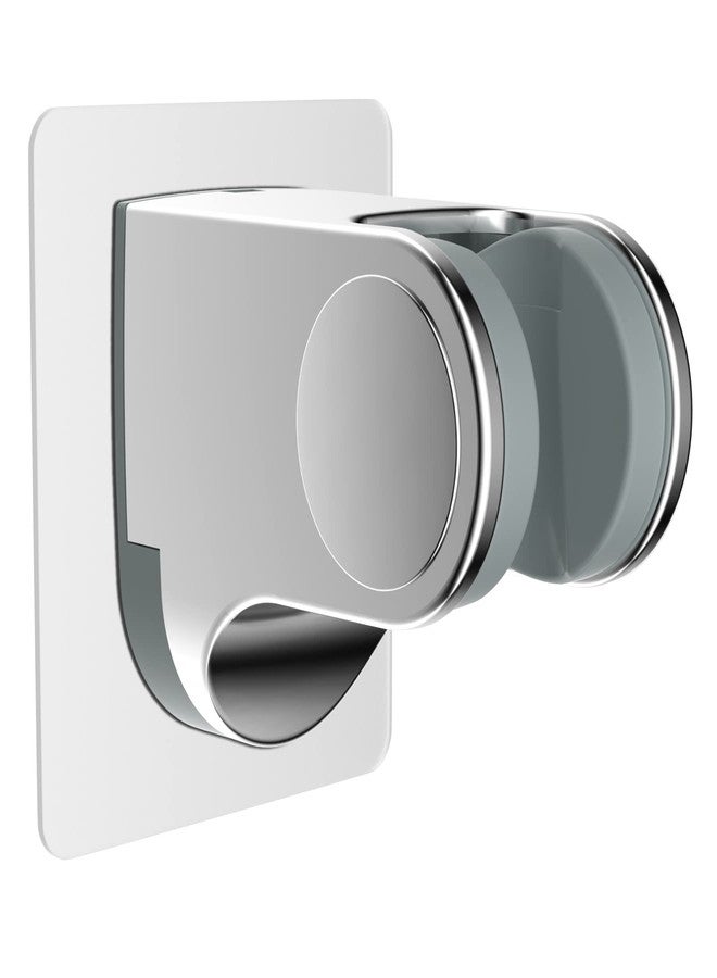 Hibbent Showerhead Holder, Strong Adhesive and Waterproof Handheld Shower Holder and Bracket, Height Adjustable Shower Wand Holder, Wall Mount, No Drilling, Chrome Finish - Image 1