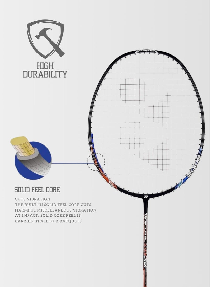 Yonex Voltric Lite 40i Strung Graphite Badminton Racquet | 30 lbs Tension, 5U G4 - Blue Orange | Durable, Lightweight | For Intermediate Players - Image 4