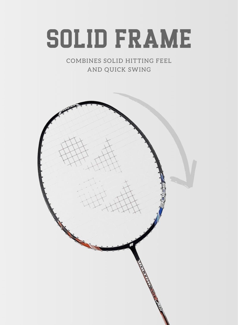 Yonex Voltric Lite 40i Strung Graphite Badminton Racquet | 30 lbs Tension, 5U G4 - Blue Orange | Durable, Lightweight | For Intermediate Players - Image 5