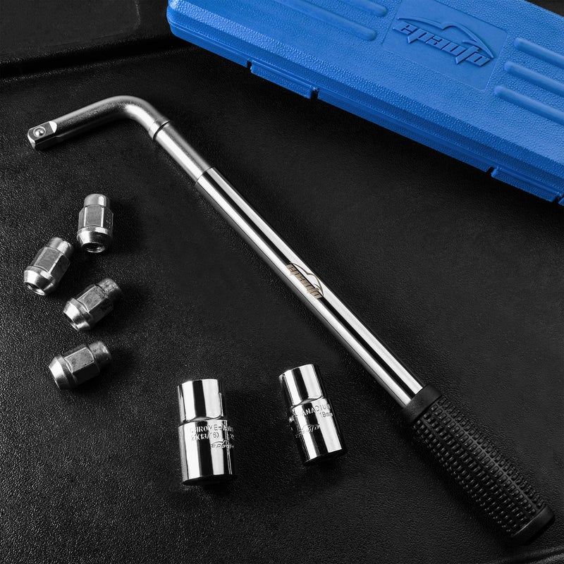 EPAuto Telescoping Lug Wrench, Wheel Wrench with CR-V Sockets (17/19, 21/22mm) - Image 4