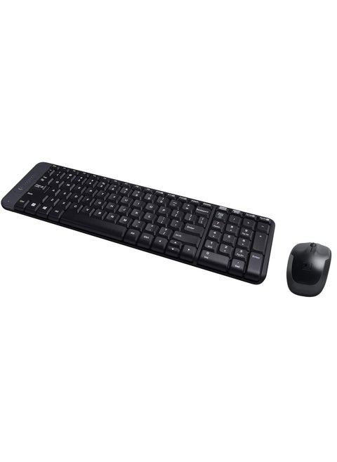 Logitech MK215 Wireless Keyboard and Mouse Combo, 2.4 GHz Wireless, 3 Years Warranty, Compact Design, 2-Year Battery Life(Keyboard),5 Month Battery Life(Mouse) PC/Laptop- Black