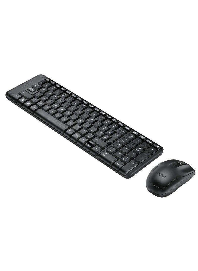 Logitech MK215 Wireless Keyboard and Mouse Combo, 2.4 GHz Wireless, 3 Years Warranty, Compact Design, 2-Year Battery Life(Keyboard),5 Month Battery Life(Mouse) PC/Laptop- Black
