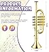 Lewtemi Gold Trumpet Musical Instruments Toy for Kid Toddler Fake Plastic Preschool Music Toy Gift NonProfessional Wind Instrument Early Educational Teaching Songs Gifts for Toddlers Children - Image 4