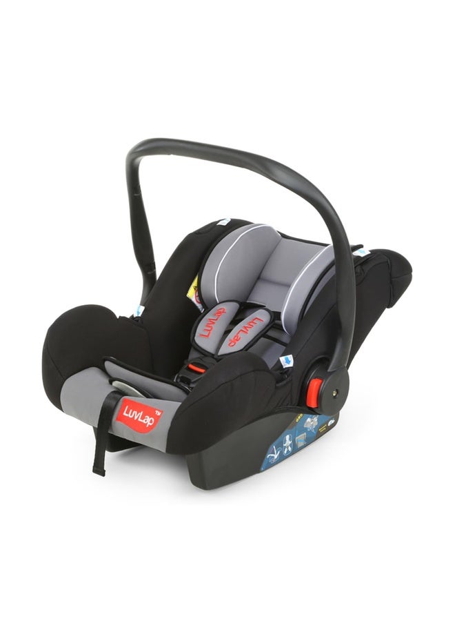 Luvlap 4-in-1 Infant/Baby Car Seat & Carry Cot with Canopy, Convertible Car seat, 5-Point Safety Harness, Rocking & Feeding Chair, Baby Carry Cot, 0 to 15 Months & Weight Upto 13 Kgs (Grey) - Image 1