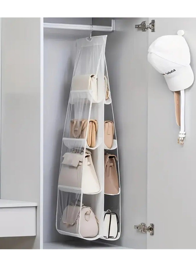 Rozino Elevated Hanging Organizer for Bags and Wallets - Space-saving, Multi-layer, Closet Wall Mounted, Suitable for Handbags, Clutches, and Purses - Handwashable, Not Suitable for Dry Cleaning - Image 1