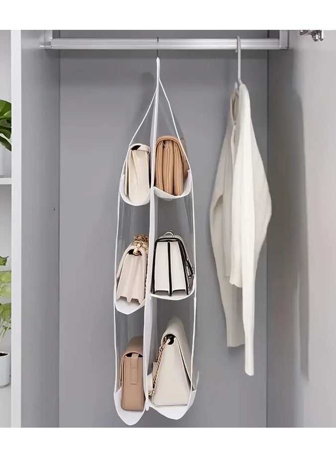 Rozino Elevated Hanging Organizer for Bags and Wallets - Space-saving, Multi-layer, Closet Wall Mounted, Suitable for Handbags, Clutches, and Purses - Handwashable, Not Suitable for Dry Cleaning - Image 2