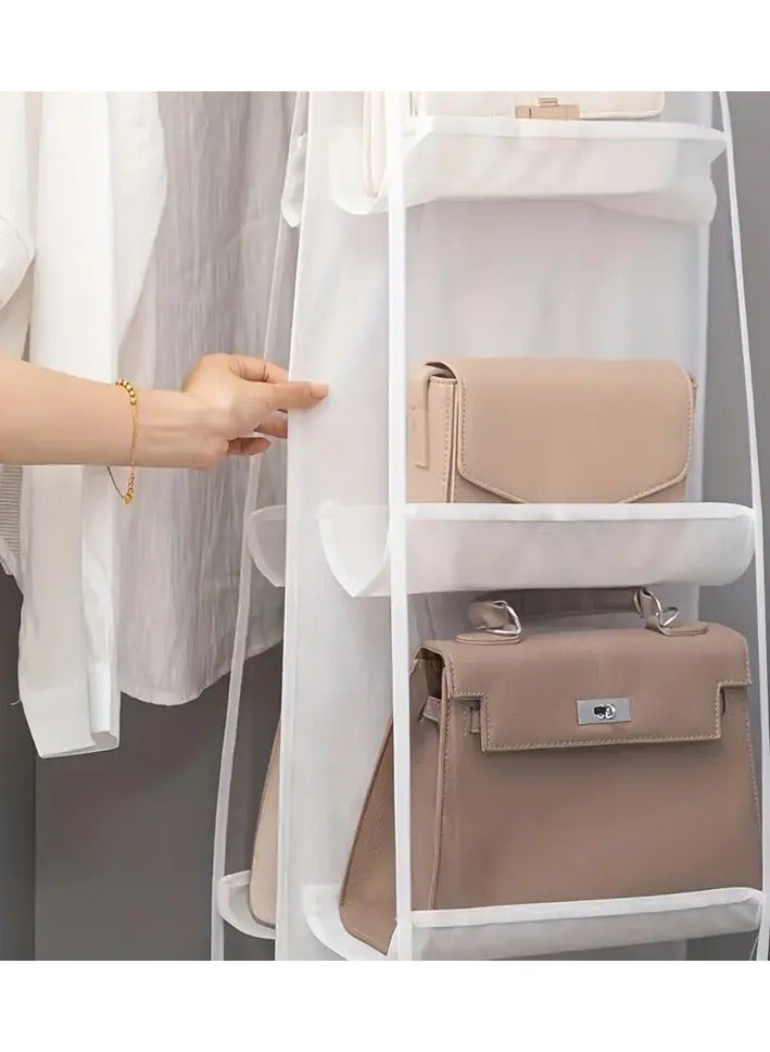 Rozino Elevated Hanging Organizer for Bags and Wallets - Space-saving, Multi-layer, Closet Wall Mounted, Suitable for Handbags, Clutches, and Purses - Handwashable, Not Suitable for Dry Cleaning - Image 3