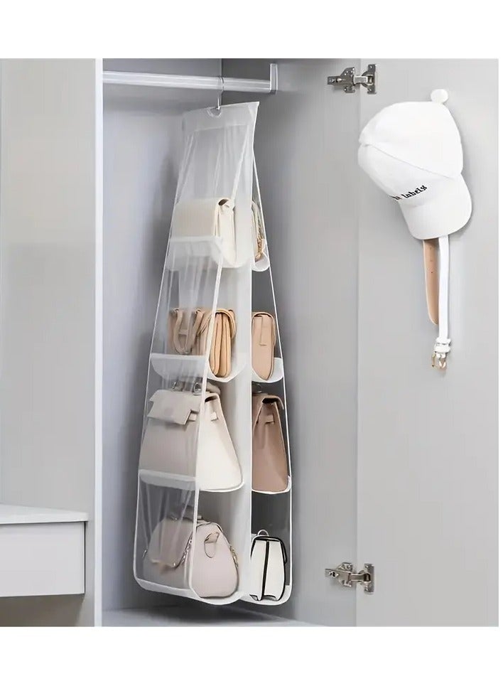 Rozino Elevated Hanging Organizer for Bags and Wallets - Space-saving, Multi-layer, Closet Wall Mounted, Suitable for Handbags, Clutches, and Purses - Handwashable, Not Suitable for Dry Cleaning - Image 5