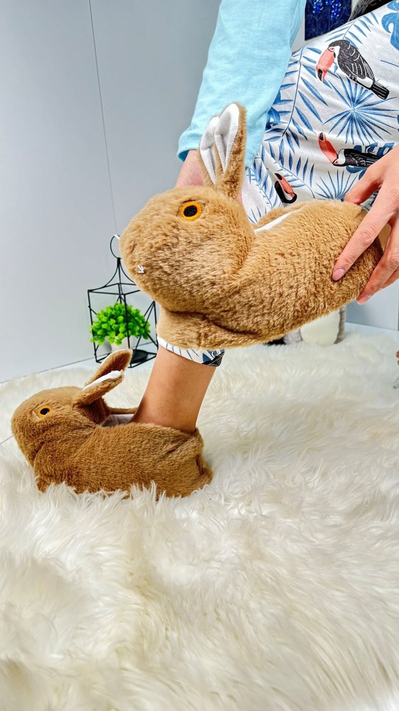 Nstil Women's Panduf Rabbit Figured Plush Home Boots Patterned Flat Sole Comfortable Lightweight 359 - Image 5