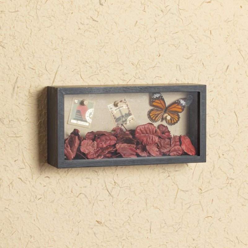 Increased Fire Shadow Box Frame 5x10 Shadow Box Display Case with Linen Back of Awards Memorabilia Flower, Pictures, Keepsakesã€Bouquetã€Medals and More Photos Memory Box Long Skinny Black - Image 3