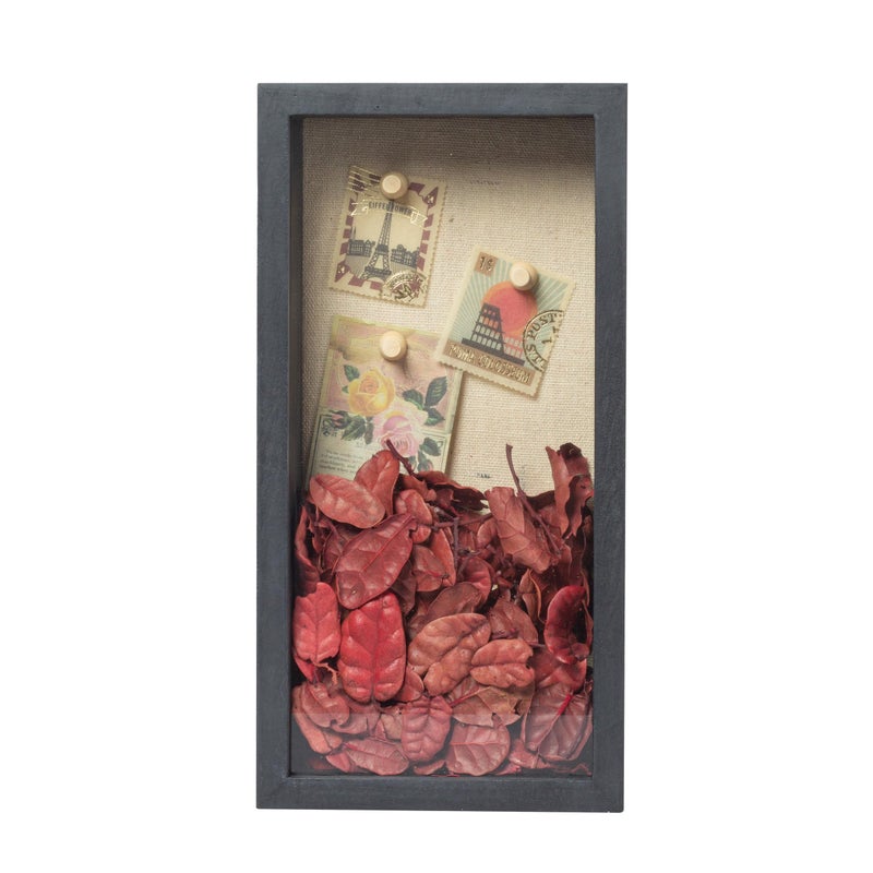 Increased Fire Shadow Box Frame 5x10 Shadow Box Display Case with Linen Back of Awards Memorabilia Flower, Pictures, Keepsakesã€Bouquetã€Medals and More Photos Memory Box Long Skinny Black - Image 2