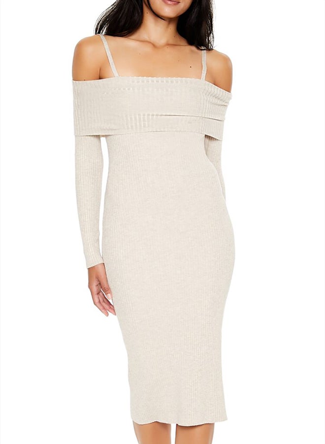 FOREVER 21 Open-Shoulder Midi Sweater Dress - Image 2