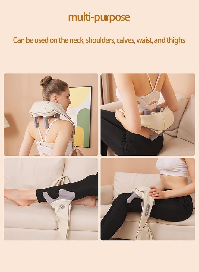 Electric Back Massager, Heated Shoulder Massager, Neck, Shoulder, Waist and Leg Massage Pillow, Pain Relief, Cordless Deep Tissue Kneading Massage, 6d Deep Tissue Kneading. - Image 2