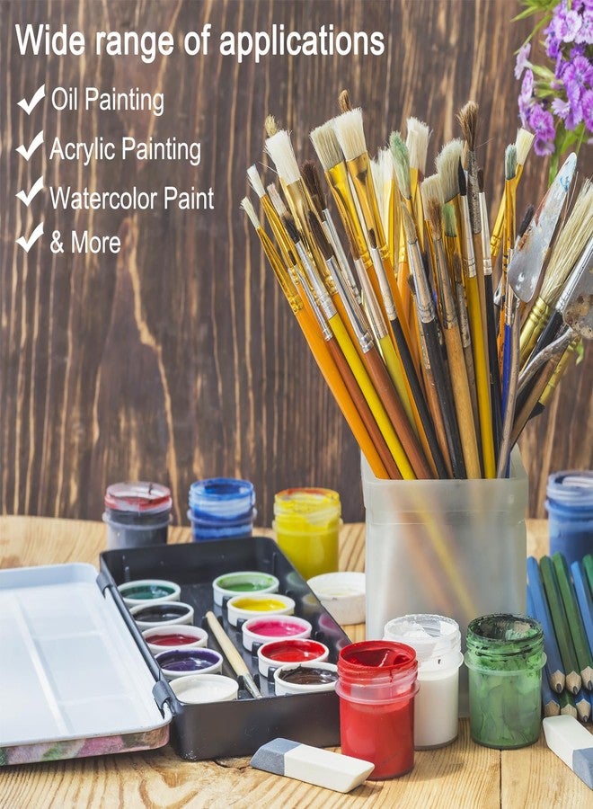 PATIKIL Black Stretched Canvas, 7 Pcs 6" x 6" Large Canvas for Painting Primed Cotton Blank Canvas for Acrylics Oil Watercolor Paints - Image 4