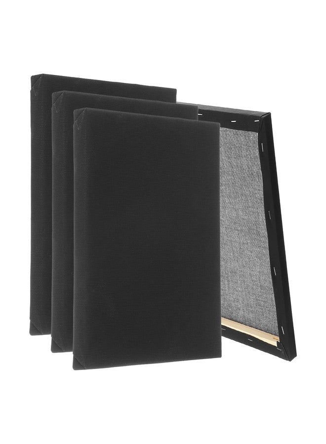 PATIKIL Black Stretched Canvas, 7 Pcs 6" x 6" Large Canvas for Painting Primed Cotton Blank Canvas for Acrylics Oil Watercolor Paints - Image 1