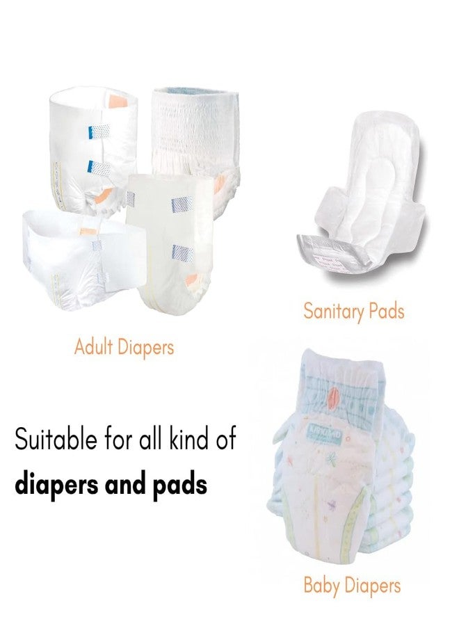 Midastra Diaper Disposal,100 Pack 8 x 11 inch Plastic Bags for Adult Diaper Disposal,Self-Adhesive Strips to Seal in Odours,Waterproof & Leak-Proof,Suitable for Nappy Care at Home and Travel (100) - Image 3