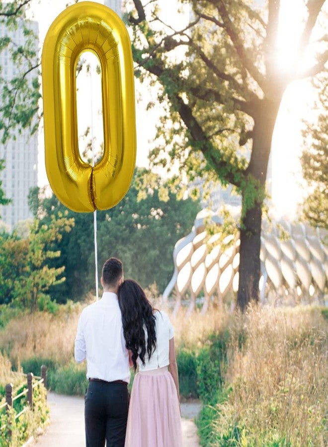 تونيفول بالونات تونيفول الذهبية الكبيرة على شكل حرف O مقاس 40 بوصة، بالونات هيليوم، بالونات مايلر كبيرة من رقائق الألومنيوم، مثالية لحفلات أعياد الميلاد والذكرى السنوية وعيد الحب، ولتزيين الحفلات. - Image 4