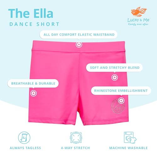Lucky Me Lucky & Me Girls Dance Shorts for Gymnastics & Dancewear, Ella 3 Pack, Black Size 7-8 Years - Image 2