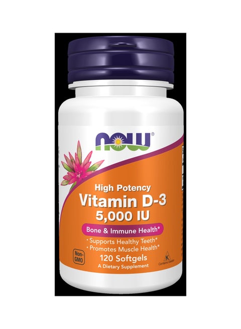 Now Foods Vitamin D3 5000 IU - 120 Softgels