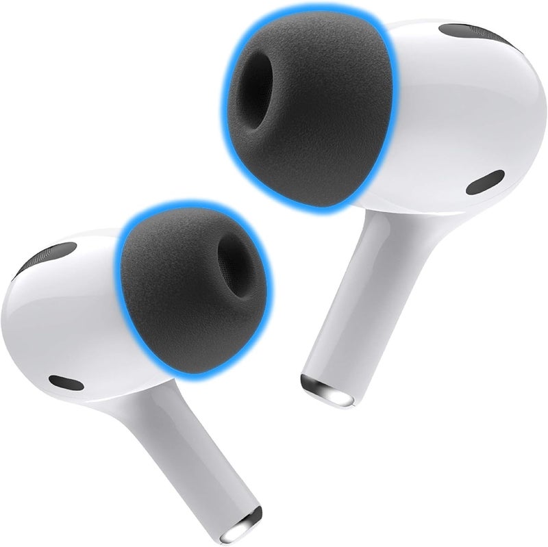 AutoLine Pro Foam Masters Memory Foam Ear Tips for AirPods Pro 3rd Gen Only | Comfortable | Secure | Better Noise Cancellation | Version 3.0 Replacement Buds, Black - Medium - Image 1