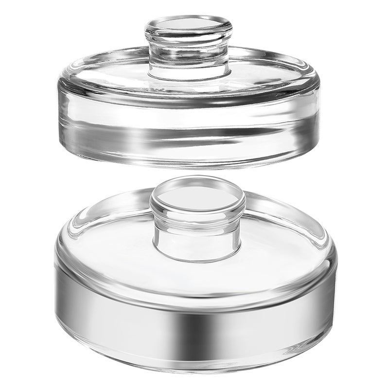 2pcs Wide Mouth Jar Glass Fermenting Weights Kitchen Fermentation Glass Weight With Easy Grip Handle Heavy Glass Fermenting Lid For Jar - Image 1