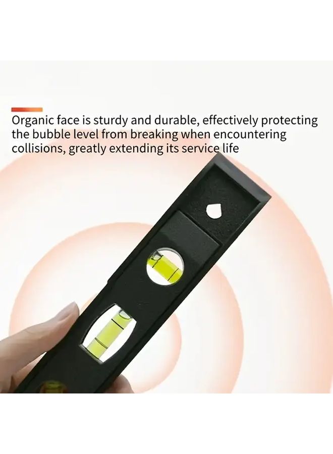 Heavy Duty Magnetic Torpedo Level Self Leveling Tool with ABS Case Black - Image 2