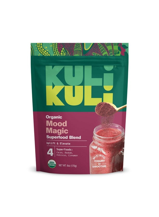 Kuli Kuli Mood Magic 6 oz Organic Uplifting Superfood Powder - Powerful Blend of Maca, Baobab, Hibiscus, and Cinnamon - Superfood powder blend for Mood, Stress Reduction, Cognitive Function - Image 1