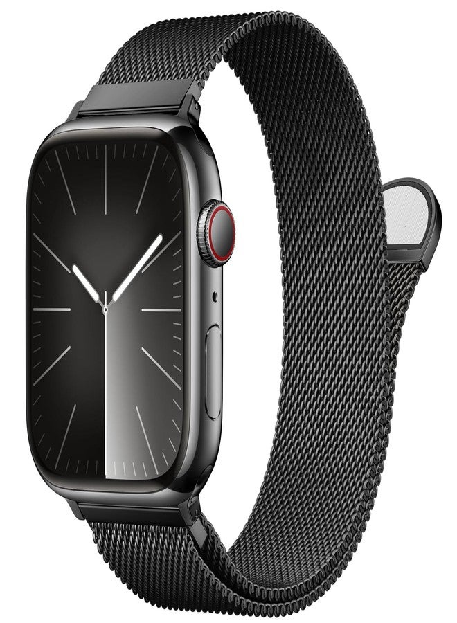 MARGE PLUS Stainless Steel Milanese Loop Compatible with Apple Watch Bands 46mm 42mm 44mm 45mm 49mm 38mm 40mm 41mm men and women,Magnetic Clasp Replacement for iWatch Ultra Series 11 10 9 8 7 SE 6 5 4 3 2 1 - Image 1