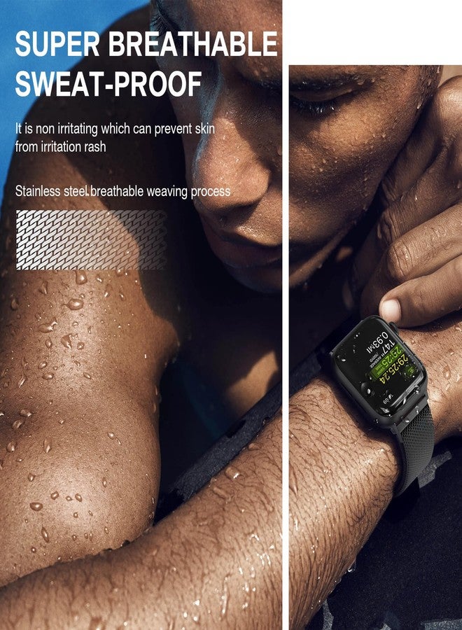 MARGE PLUS Stainless Steel Milanese Loop Compatible with Apple Watch Bands 46mm 42mm 44mm 45mm 49mm 38mm 40mm 41mm men and women,Magnetic Clasp Replacement for iWatch Ultra Series 11 10 9 8 7 SE 6 5 4 3 2 1 - Image 4