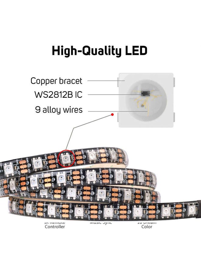 عربست شريط إضاءة LED مرن ومضاد للماء ومزود بجهاز تحكم عن بعد متعدد الألوان - Image 3