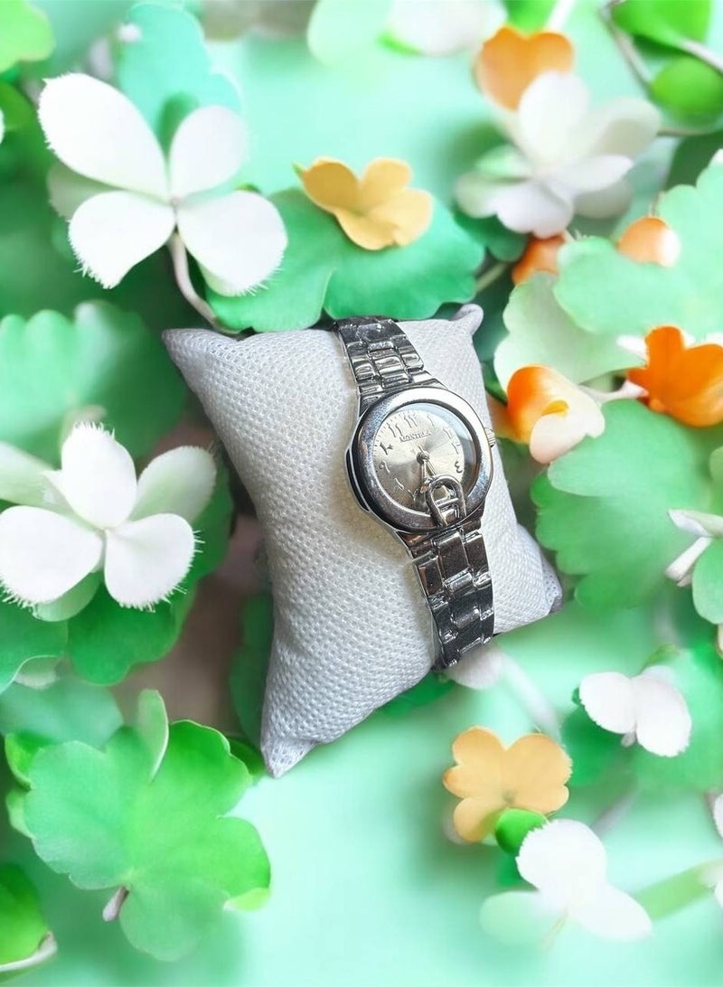 Montera Women's Watch - White Dial with Arabic Numerals and Metal Bracelet - Image 2