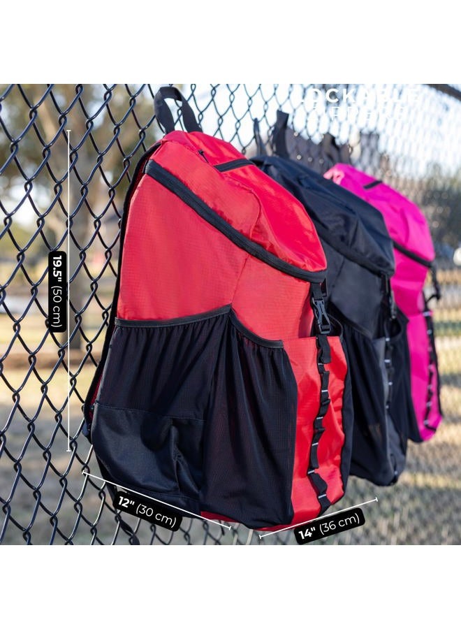 Athletico Basketball Bag - Large Basketball Backpack for Men & Women - Volleyball & Soccer, Pink, Large, Backpack - Image 4