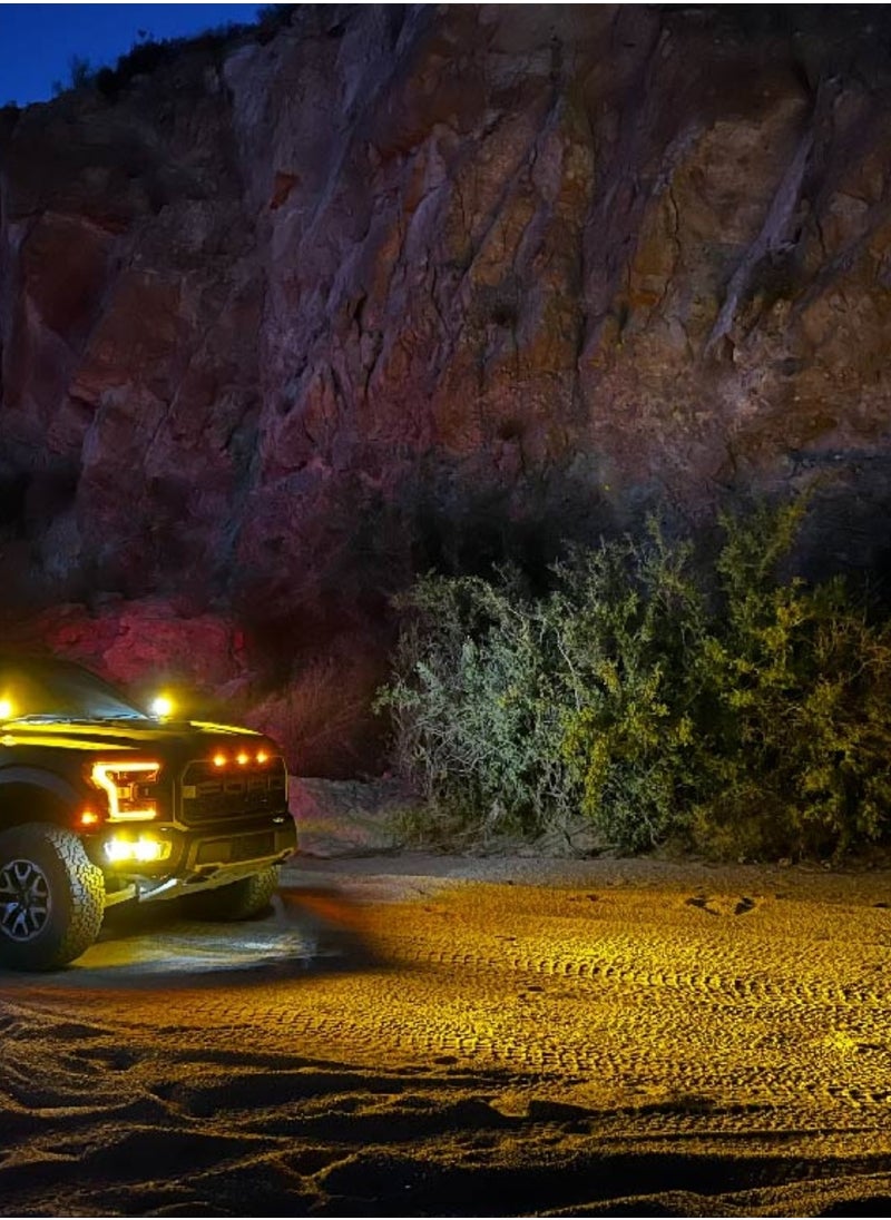 NACHO Quatro Flood Beam Off Road LED Light. 4 Inch 60w Round Lights (Set of 2)
