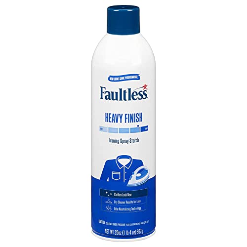 Faultless Heavy Ironing Spray Starch 567g, Gives Stiff and Crisp Finish, Wrinkle-Free, Dry Cleaner Results at Home, Odor-Neutralizing, Easy Iron Aid, Imported from USA - Image 1