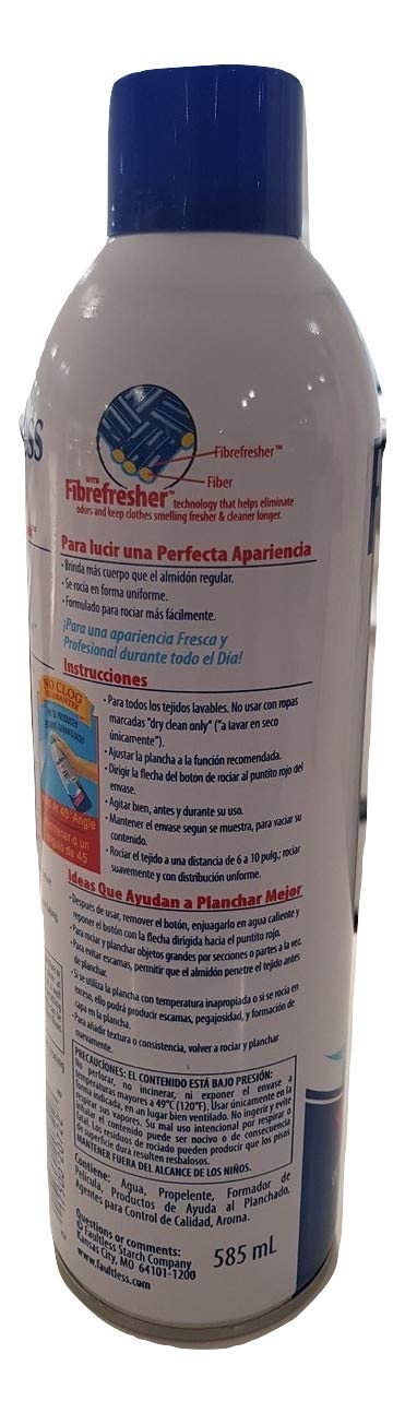 Faultless Heavy Ironing Spray Starch 567g, Gives Stiff and Crisp Finish, Wrinkle-Free, Dry Cleaner Results at Home, Odor-Neutralizing, Easy Iron Aid, Imported from USA - Image 4