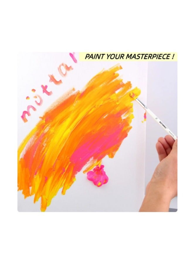 MOTARRO لوحات قماشية مشدودة من القطن الأبيض مقاس 60×80 سم للرسم باستخدام الأكريليك وصب الألوان الزيتية ووسائل الرسم الجافة والرطبة  - Image 3