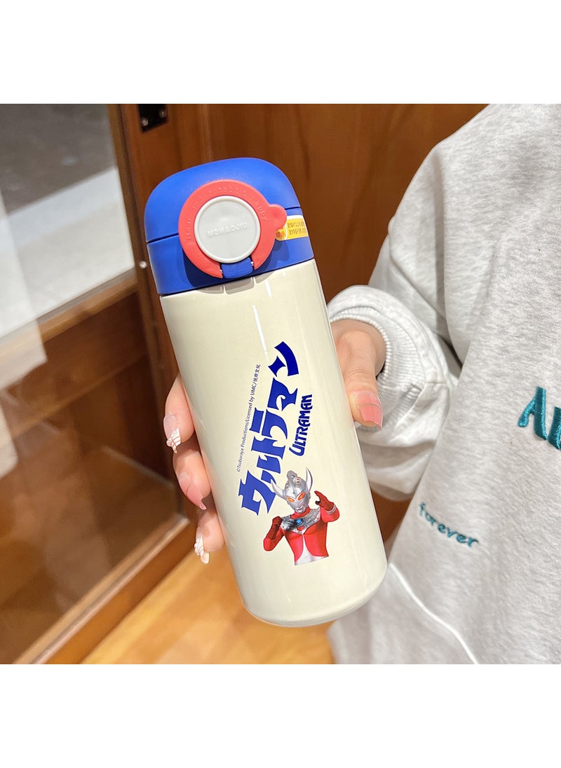 Generic Ultraman Insulated Cup for Kids 316 Straw 480ml white Ultraman 9010 