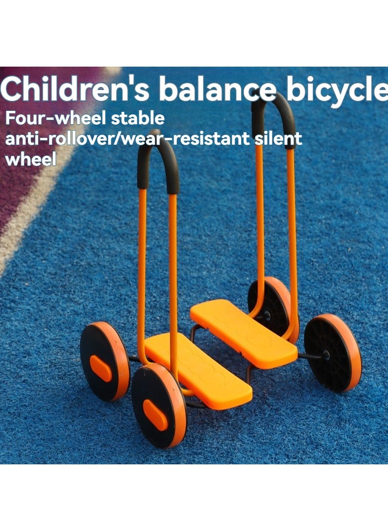 XiuWoo Kids Balance Pedal Bike, Training Vehicle, Boost Self Confidence Balancing Exercise Scooter, Non-Slip Sensory Training Equipment, Exercise Toys for Children Aged 3-12, orange - Image 3