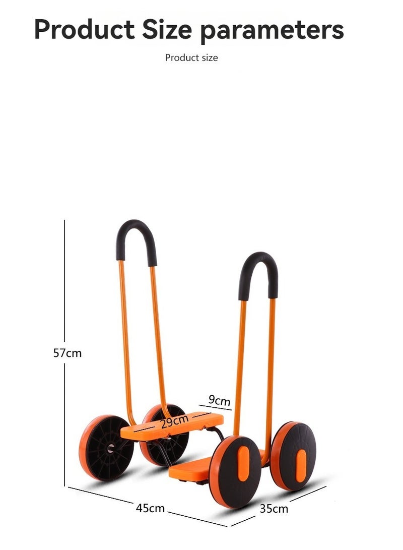 XiuWoo Kids Balance Pedal Bike, Training Vehicle, Boost Self Confidence Balancing Exercise Scooter, Non-Slip Sensory Training Equipment, Exercise Toys for Children Aged 3-12, orange - Image 2
