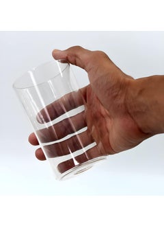 Oblivion Oblivion Unbreakable Plastic Glass Set: Classic Tumblers for Juice, Iced Tea, Cocktails, Milkshakes, Beer, and Water - Clear, Transparent, Long Plastic Glass, Set of 6  - Image 3