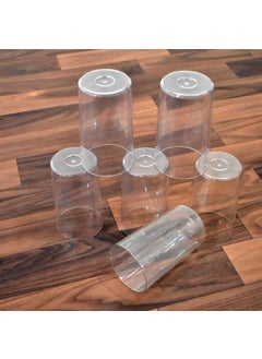 Oblivion Oblivion Unbreakable Plastic Glass Set: Classic Tumblers for Juice, Iced Tea, Cocktails, Milkshakes, Beer, and Water - Clear, Transparent, Long Plastic Glass, Set of 6  - Image 4