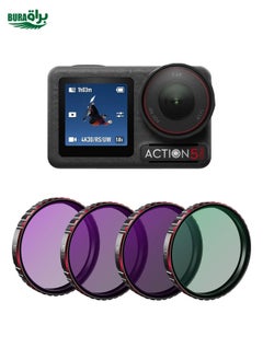 For DJI Osmo Action 5 Pro STARTRC 4 in 1 CPL ND8 ND16 ND32 Camera Lens Filter