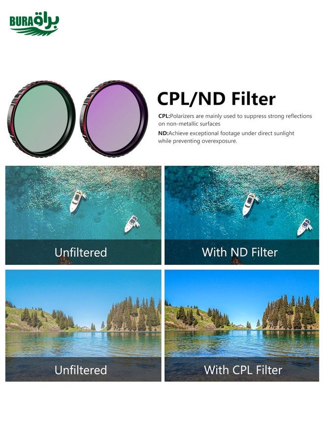 BURAQ - For DJI Osmo Action 5 Pro STARTRC 4 in 1 CPL ND8 ND16 ND32 Camera Lens Filter - Image 1