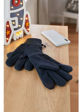 Tchibo Kids Boy 1 Pair Fleece Gloves, Navy  - Image 1