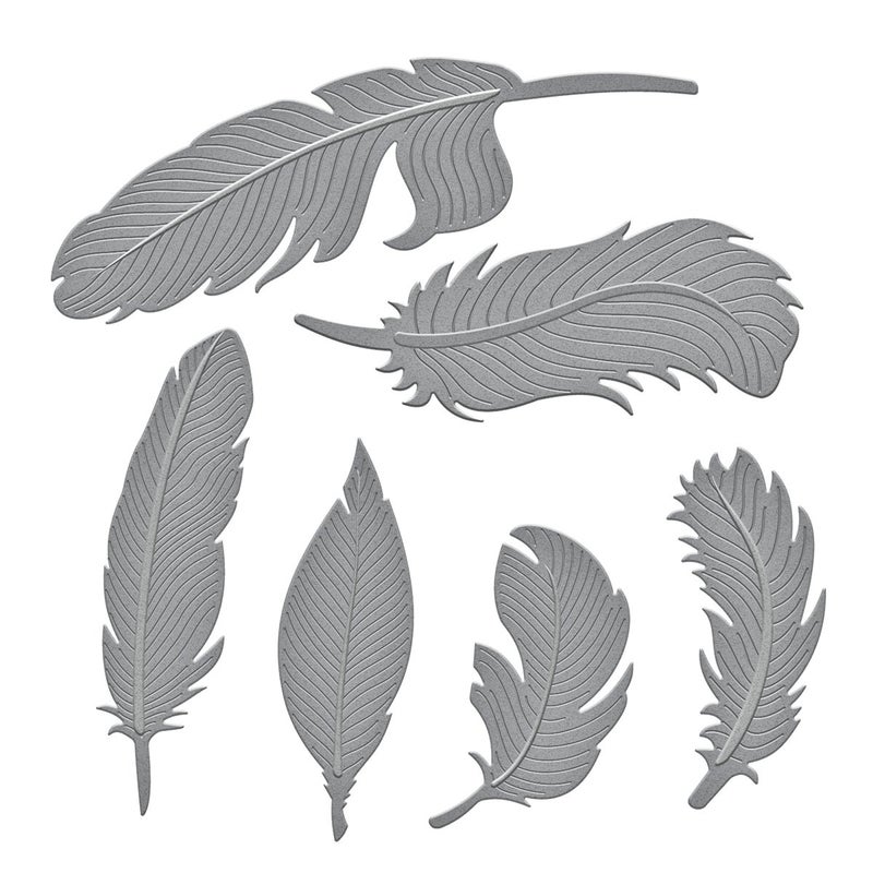 Spellbinders S4428 Shapeabilities Feathers EtchedWafer Thin Dies