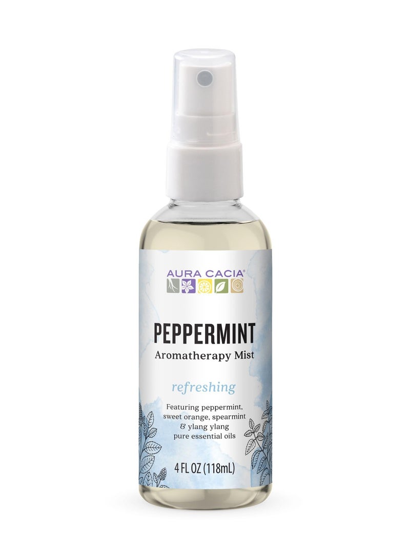 Aura Cacia Aura Cacia Room and Body Mist, Refreshing Peppermint, 4 Fluid Ounce  - Image 1